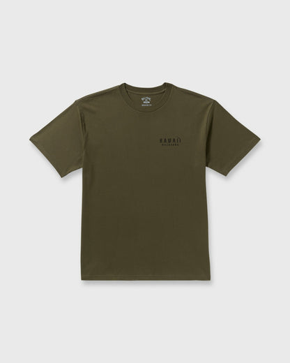 Billabong Skull Wave Hi Regular Short Sleeve T-Shirt - Military