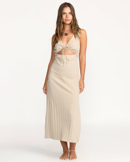 Billabong Slides Midi Knt Dress - Cobblestone