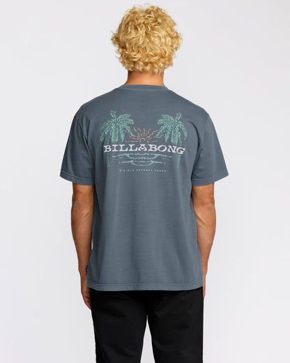 Billabong Social Lounge Premium Wave Wash Short Sleeve T-Shirt - Steel Blue