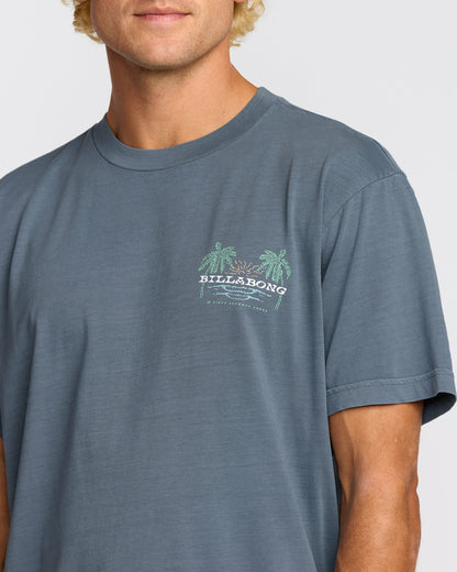 Billabong Social Lounge Premium Wave Wash Short Sleeve T-Shirt - Steel Blue