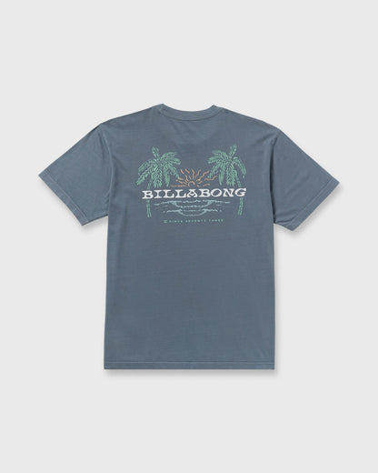 Billabong Social Lounge Premium Wave Wash Short Sleeve T-Shirt - Steel Blue