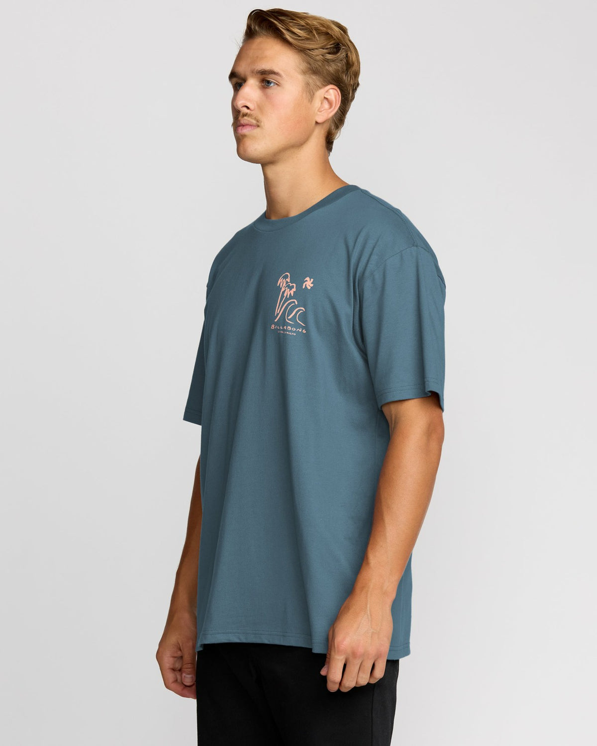 Billabong So Far Regular Short Sleeve T-Shirt - Steel Blue
