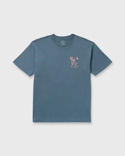 Billabong So Far Regular Short Sleeve T-Shirt - Steel Blue
