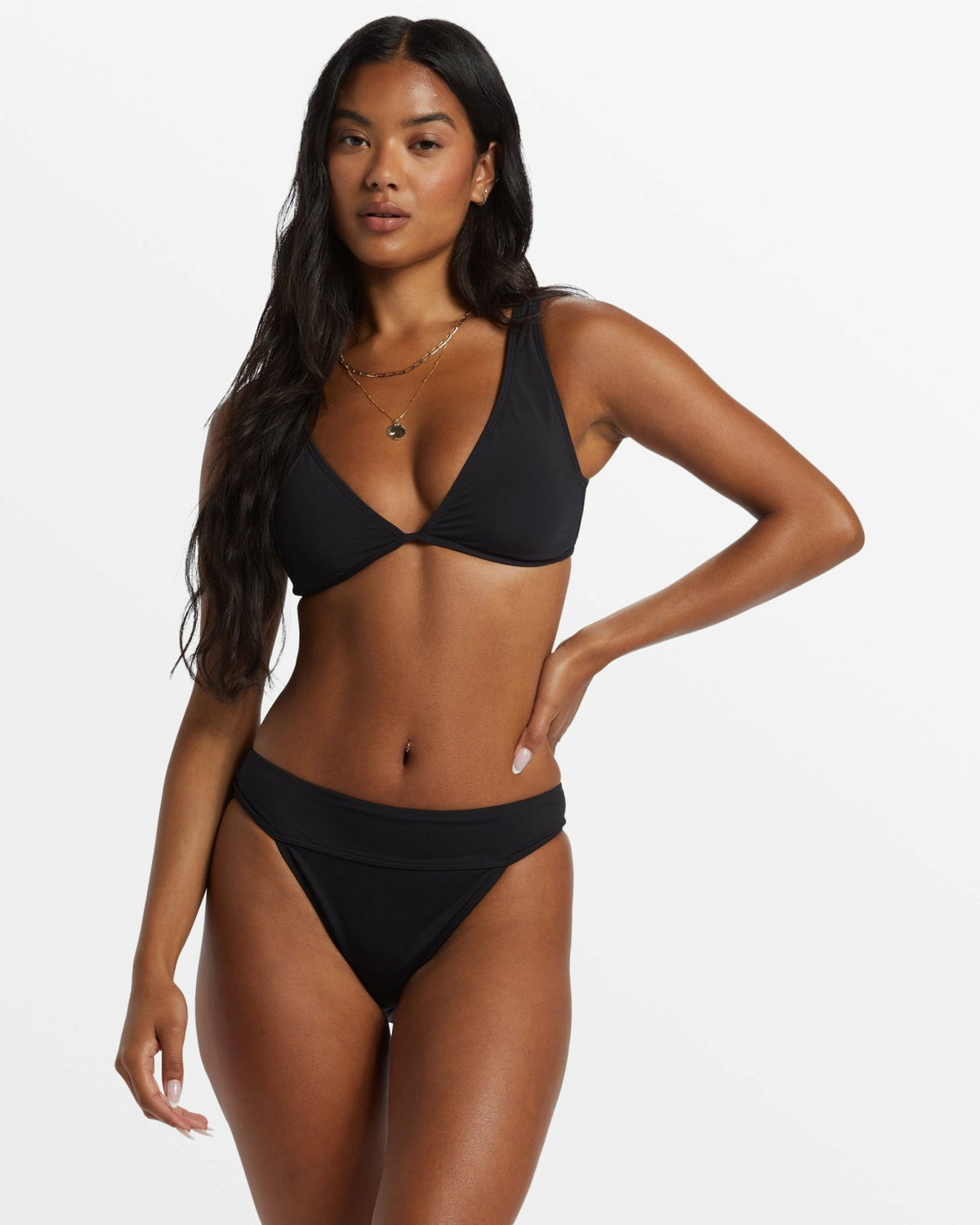 Billabong Sol Searcher Aruba Bikini Bottoms - Black Pebble
