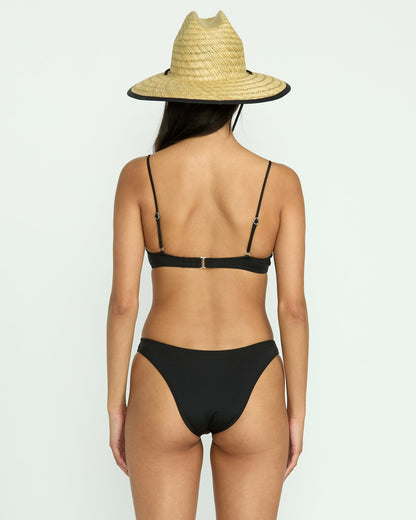 Billabong Sol Searcher Jaclyn Crop Bikini Top - Black Pebble