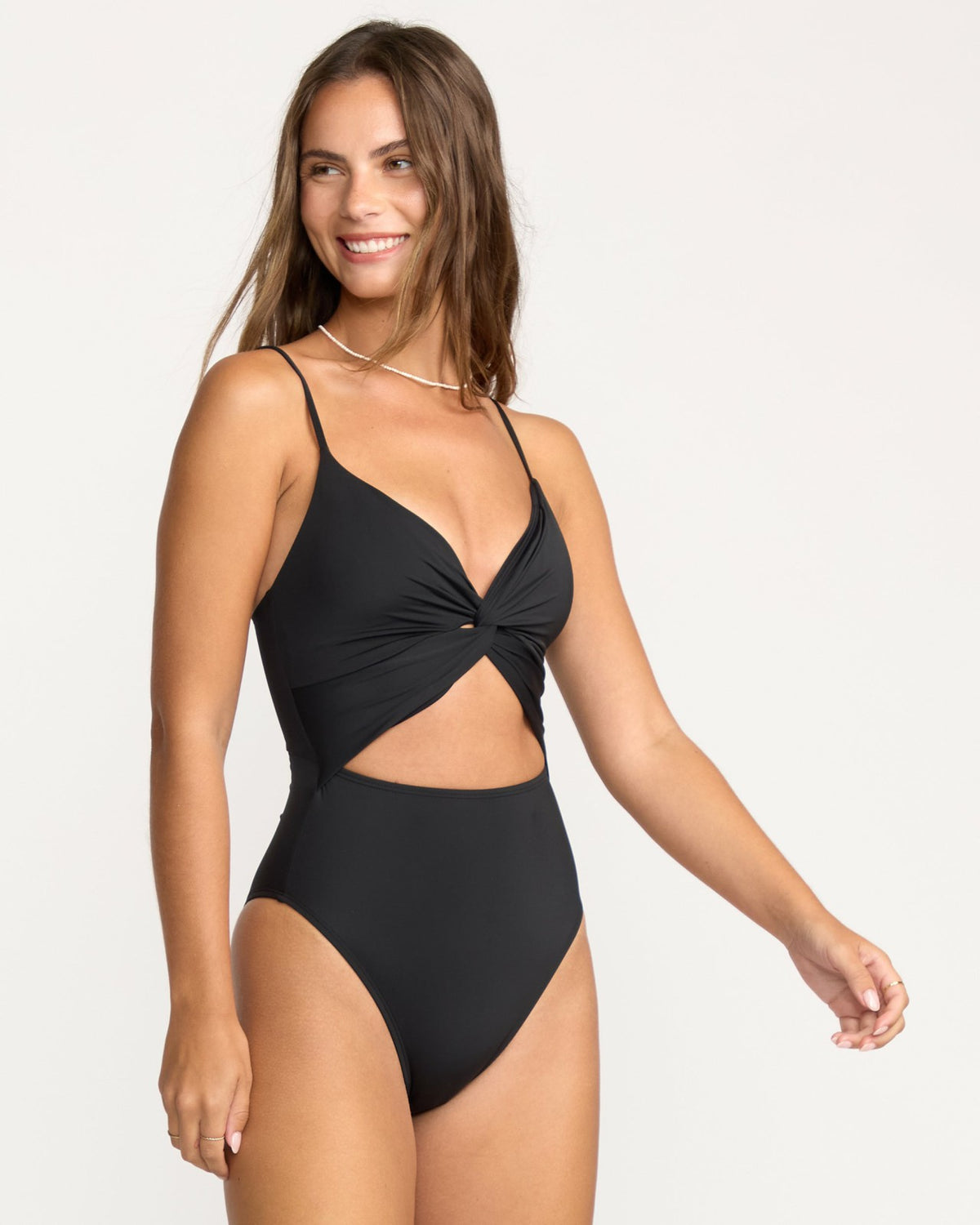 Billabong Sol Searcher Mika One-Piece Swimsuit - Black Pebble