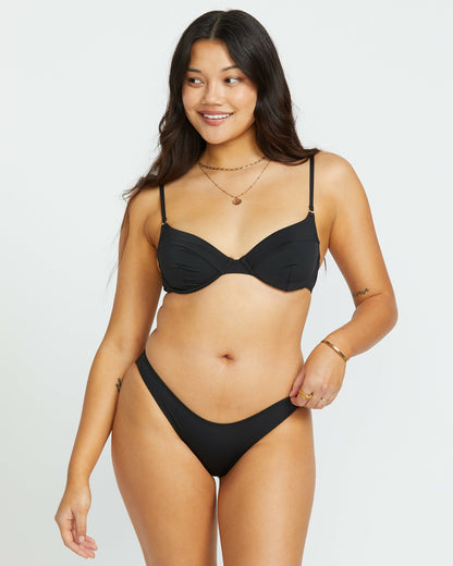 Billabong Sol Searcher Morgan Underwire Bikini Top - Black Pebble