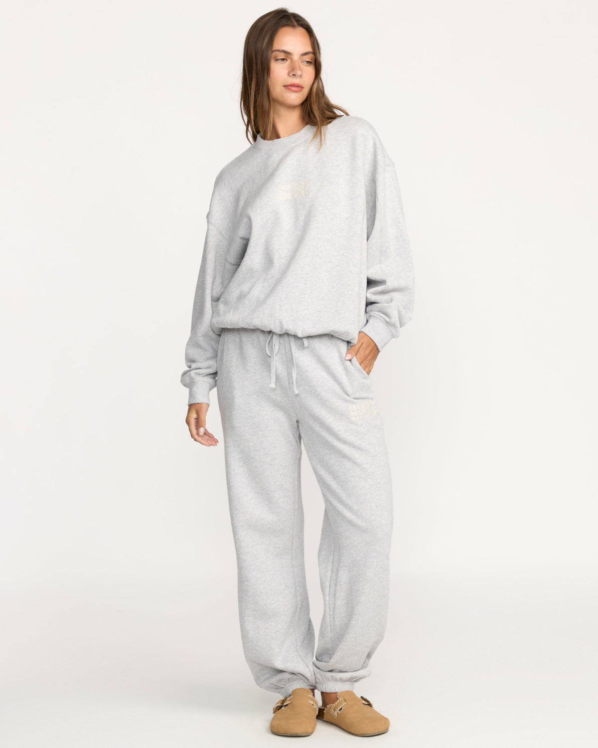 Billabong So Sunny Kendal Crewneck Sweatshirt - Heather Grey