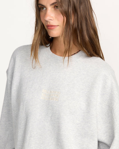 Billabong So Sunny Kendal Crewneck Sweatshirt - Heather Grey