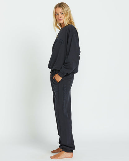 Billabong So Typical Elastic Waist Pants - Black Pebble