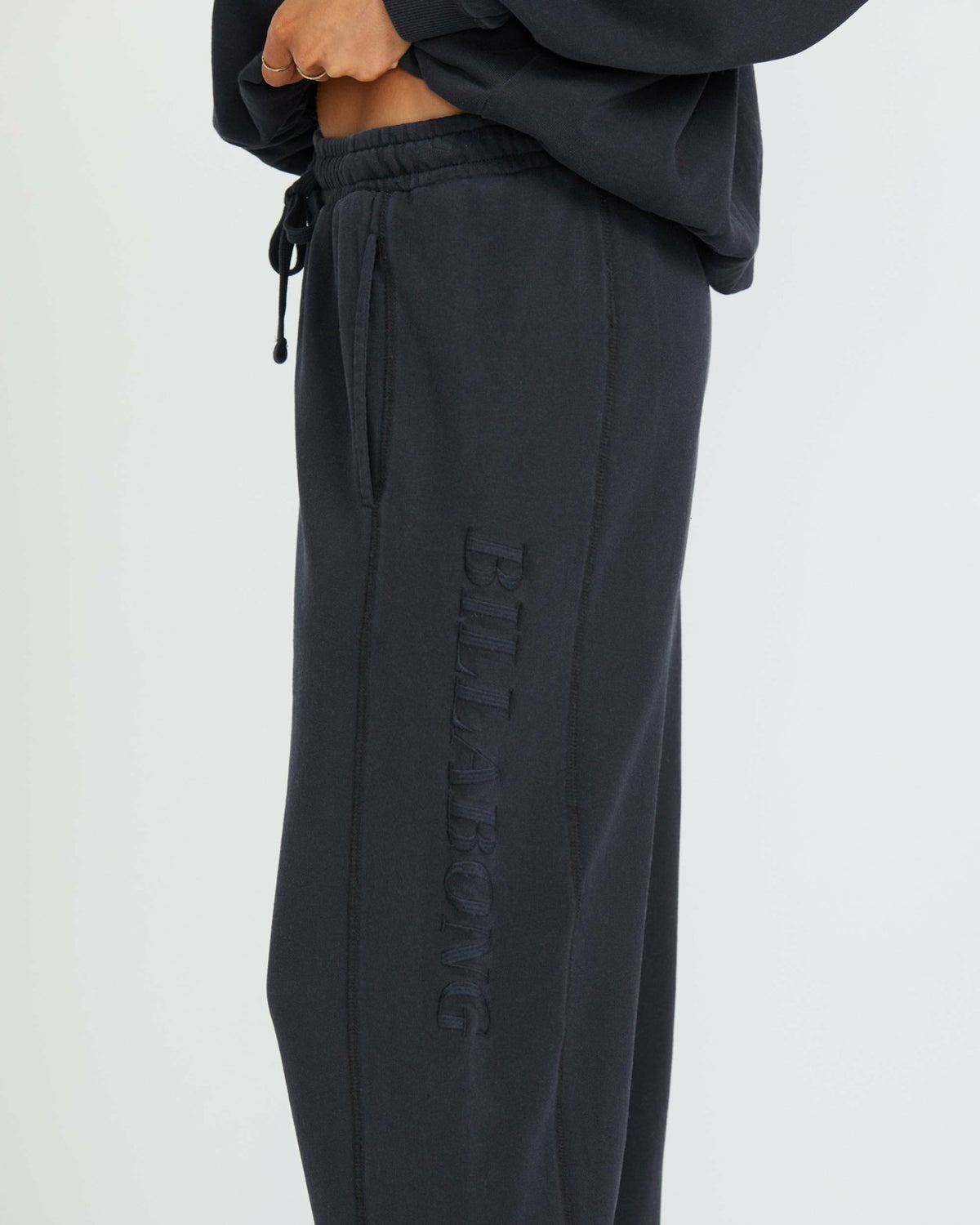 Billabong So Typical Elastic Waist Pants - Black Pebble