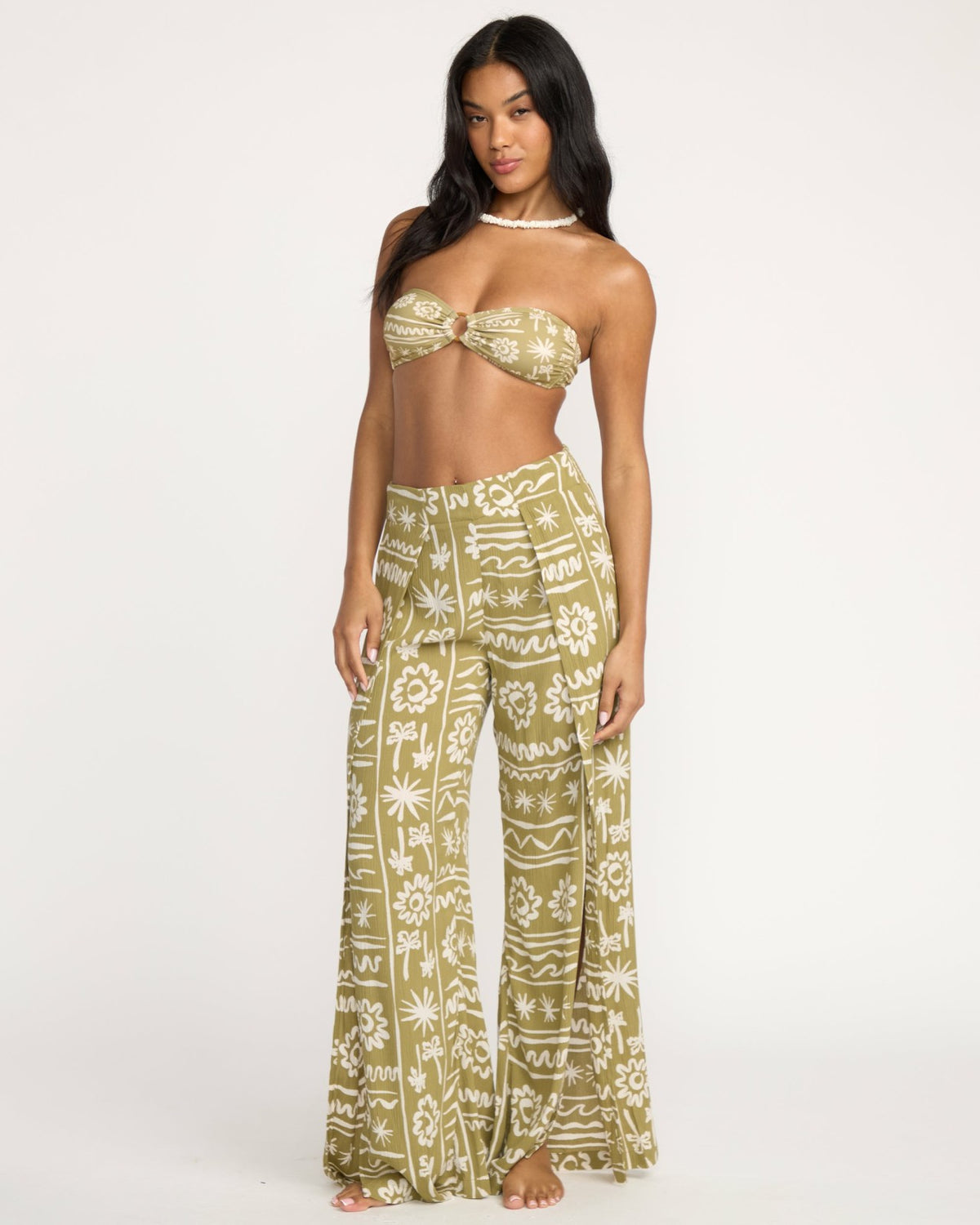 Billabong Split Spirit Elastic Waist Pants - Green Tea