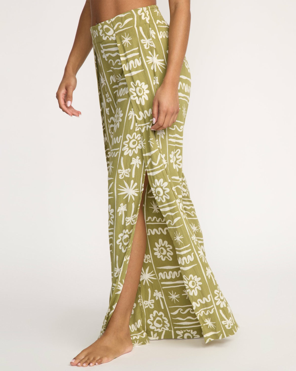 Billabong Split Spirit Elastic Waist Pants - Green Tea