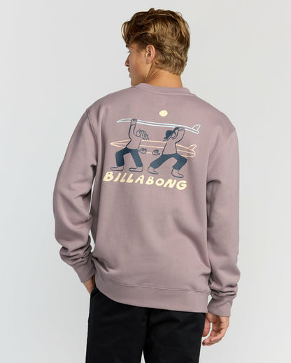 Billabong Split The Peak Crewneck Sweatshirt - Purple Ash
