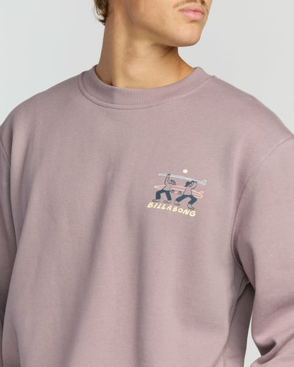 Billabong Split The Peak Crewneck Sweatshirt - Purple Ash