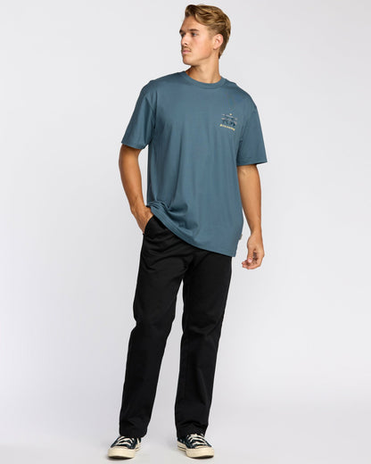 Billabong Split The Peak Regular Short Sleeve T-Shirt - Steel Blue
