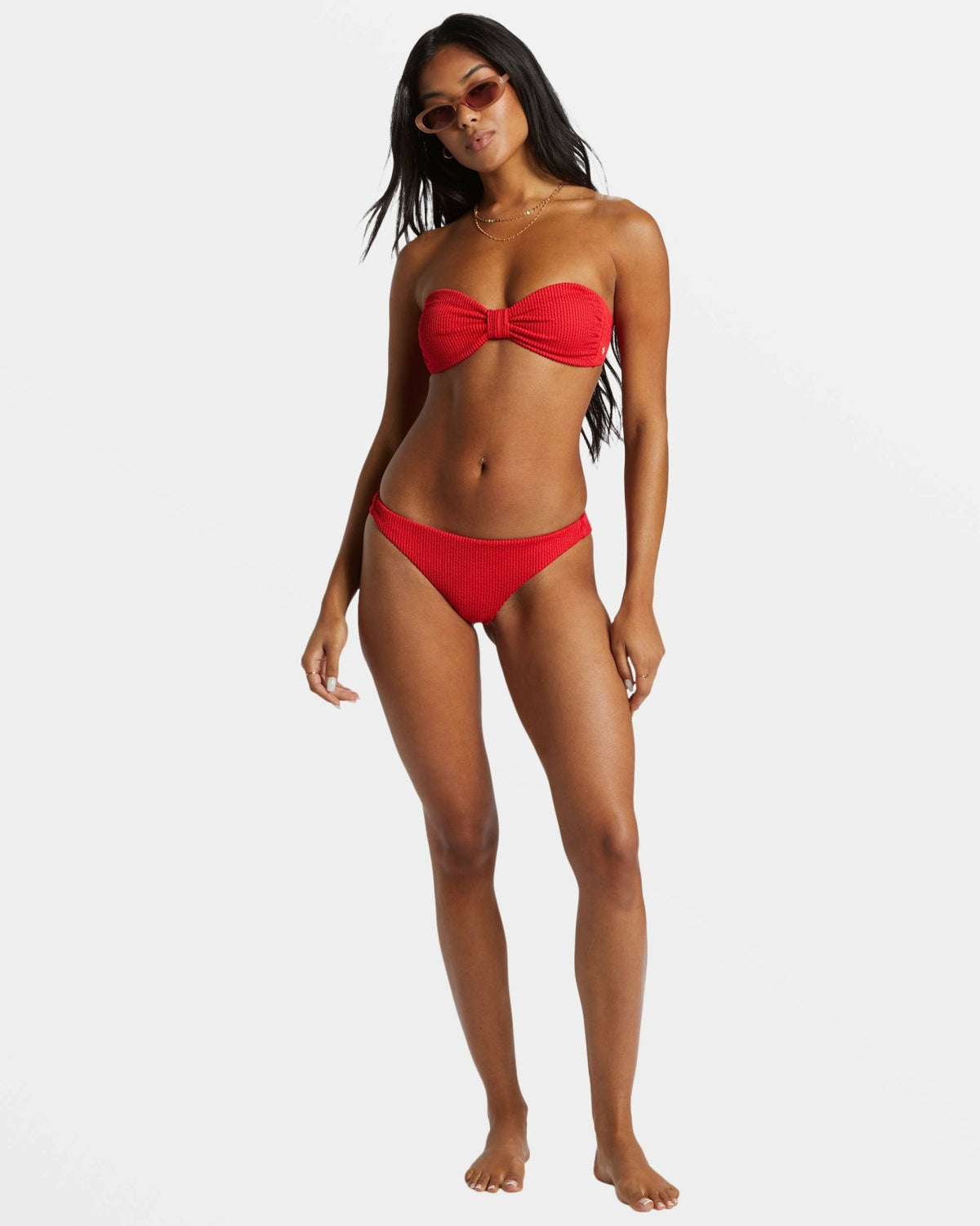 Billabong Summer High Tanga Bikini Bottoms - Fiesta Red