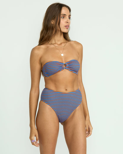 Billabong Summer High Stripe Rio Bandeau Bikini Top - Multi