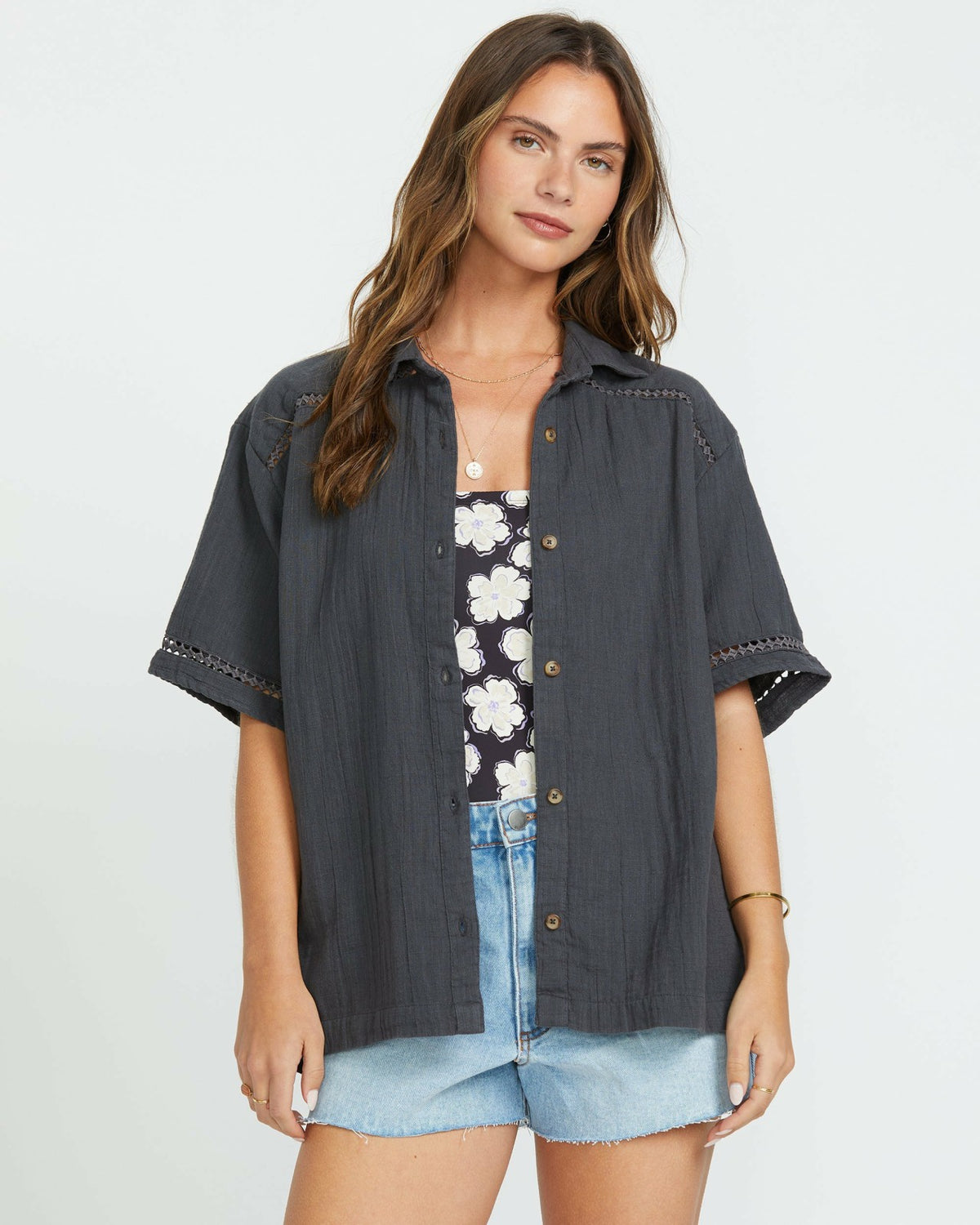 Billabong Summers End Short Sleeve Shirt - Black Sands