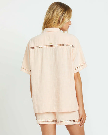 Billabong Summers End Short Sleeve Shirt - Soft Peach