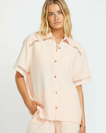 Billabong Summers End Short Sleeve Shirt - Soft Peach