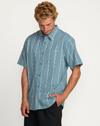 Billabong Sundays Jacquard Short Sleeve Shirt - Carolina Blue