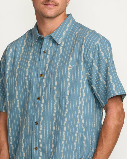Billabong Sundays Jacquard Short Sleeve Shirt - Carolina Blue