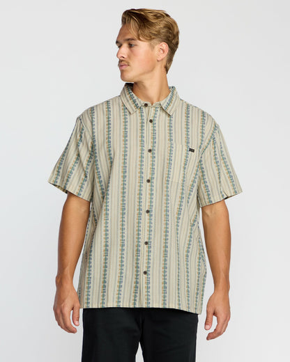 Billabong Sundays Jacquard Short Sleeve Shirt - Cream