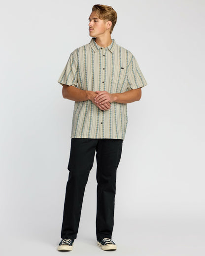 Billabong Sundays Jacquard Short Sleeve Shirt - Cream