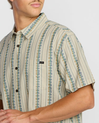 Billabong Sundays Jacquard Short Sleeve Shirt - Cream