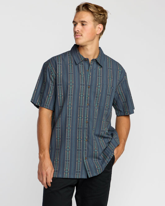 Billabong Sundays Jacquard Short Sleeve Shirt - Dark Navy