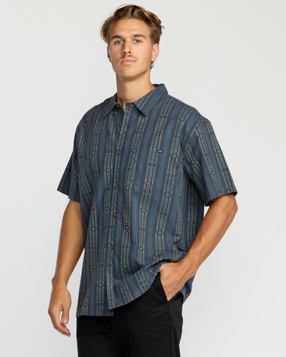 Billabong Sundays Jacquard Short Sleeve Shirt - Dark Navy