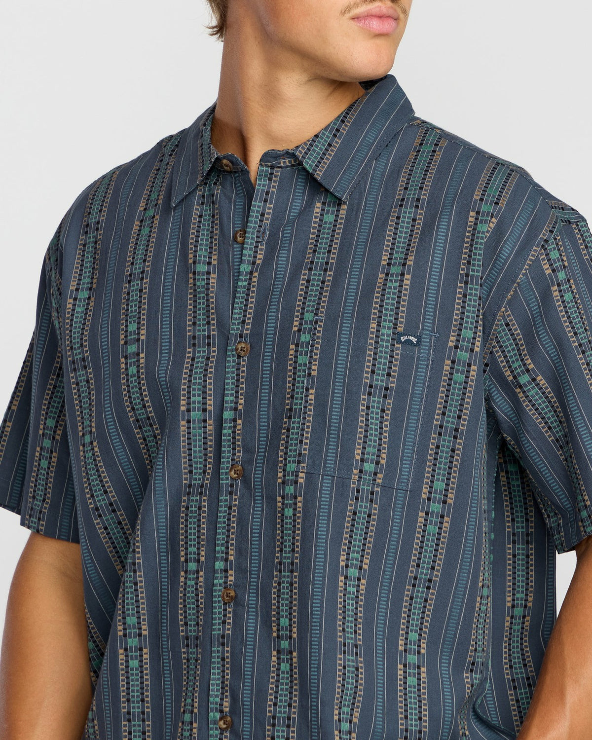 Billabong Sundays Jacquard Short Sleeve Shirt - Dark Navy