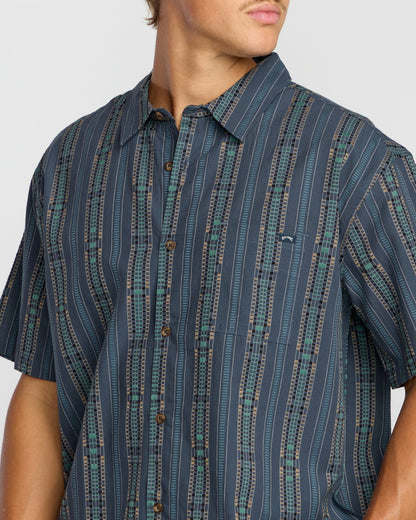 Billabong Sundays Jacquard Short Sleeve Shirt - Dark Navy
