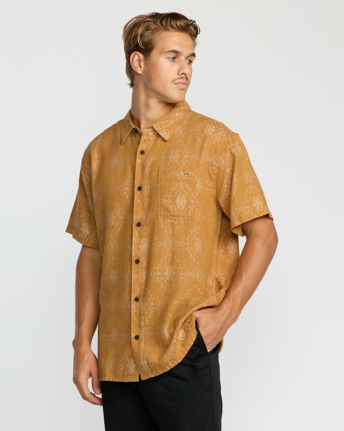 Billabong Sundays Jacquard Short Sleeve Shirt - Golden Haze
