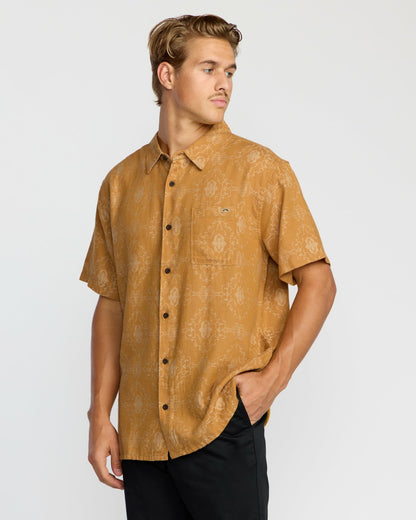 Billabong Sundays Jacquard Short Sleeve Shirt - Golden Haze