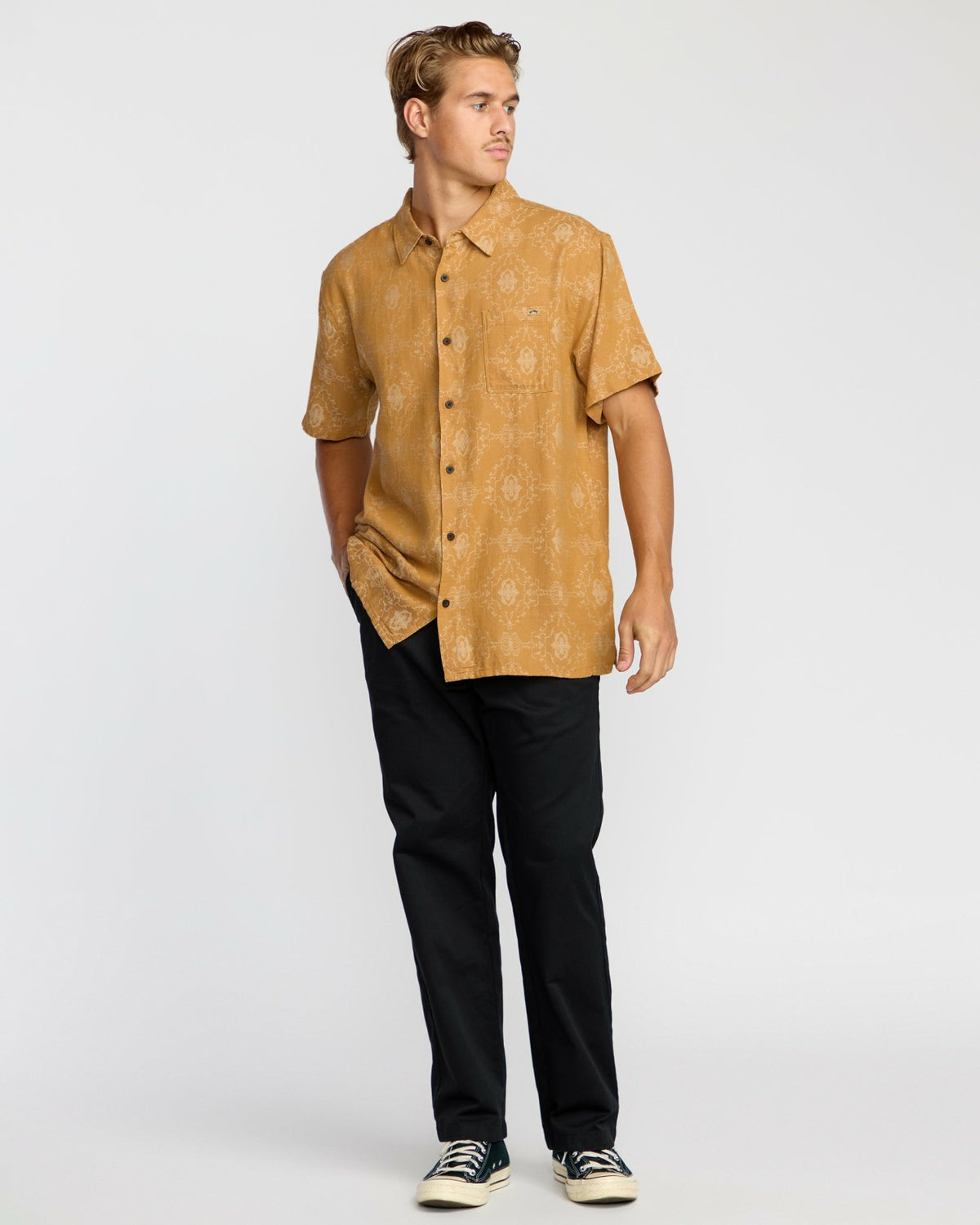 Billabong Sundays Jacquard Short Sleeve Shirt - Golden Haze
