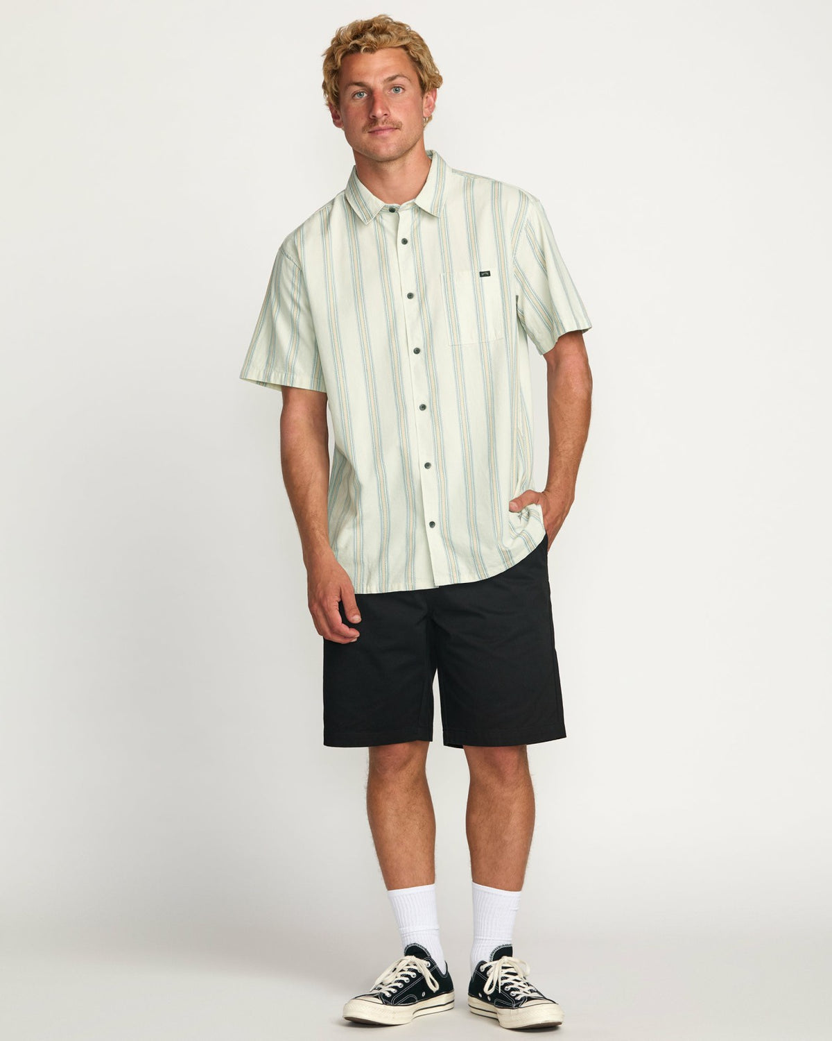 Billabong Sundays Jacquard Short Sleeve Shirt - Silver