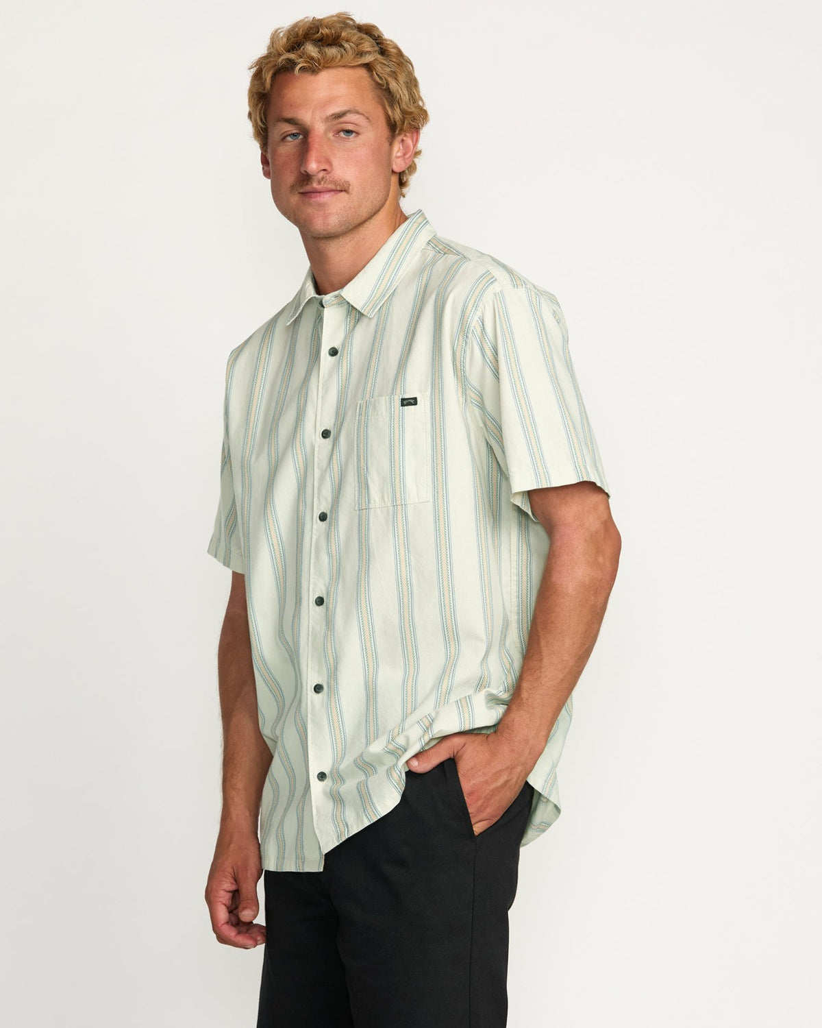 Billabong Sundays Jacquard Short Sleeve Shirt - Silver