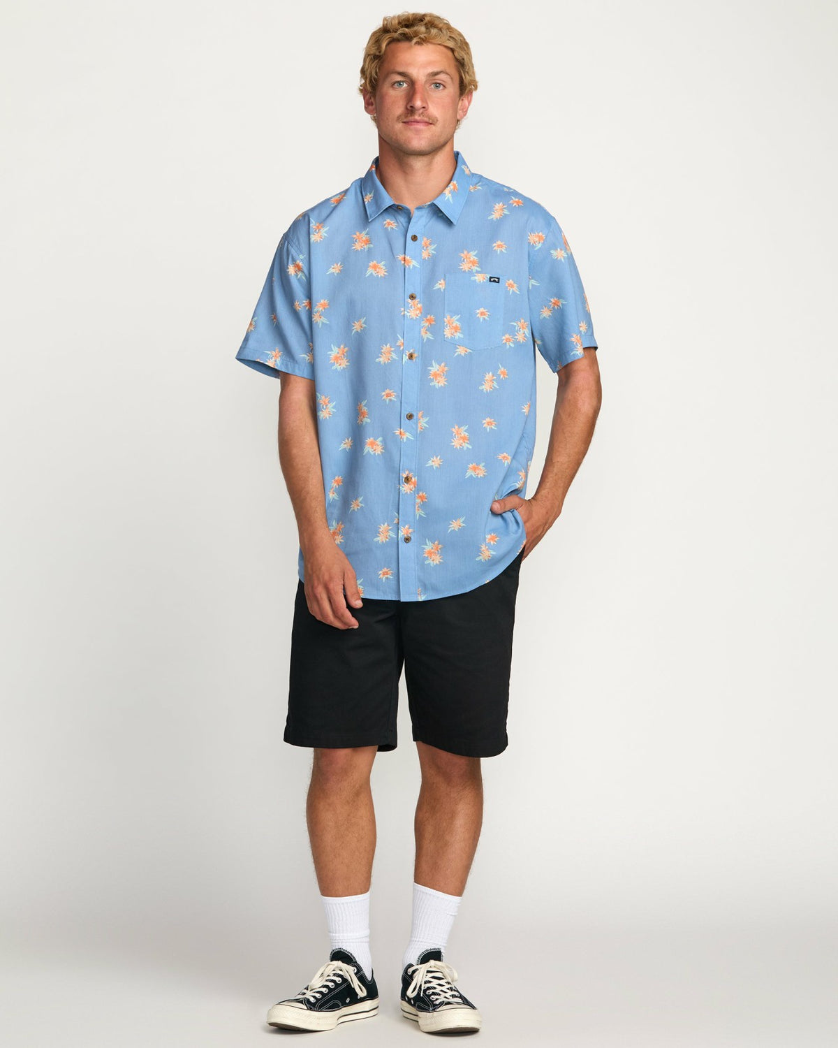Billabong Sundays Mini Short Sleeve Shirt - Carolina Blue