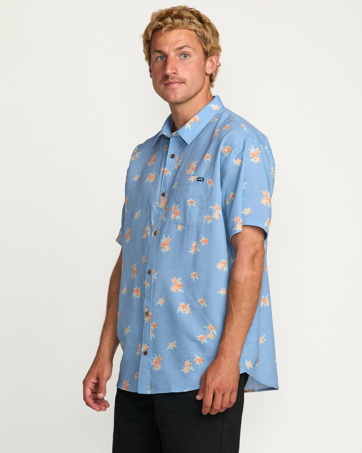 Billabong Sundays Mini Short Sleeve Shirt - Carolina Blue