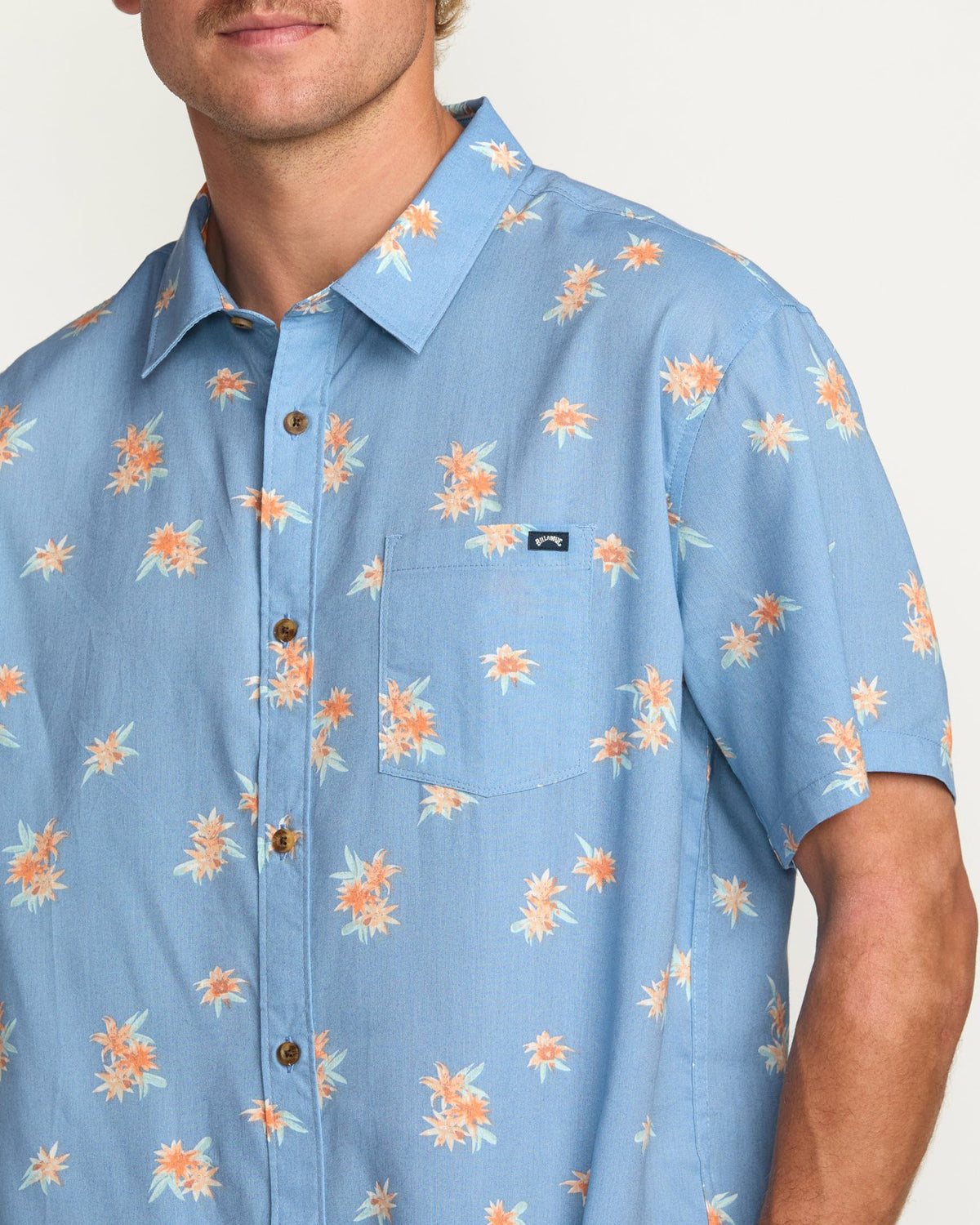 Billabong Sundays Mini Short Sleeve Shirt - Carolina Blue