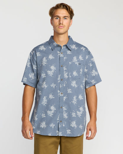 Billabong Sundays Mini Short Sleeve Shirt - Steel Blue