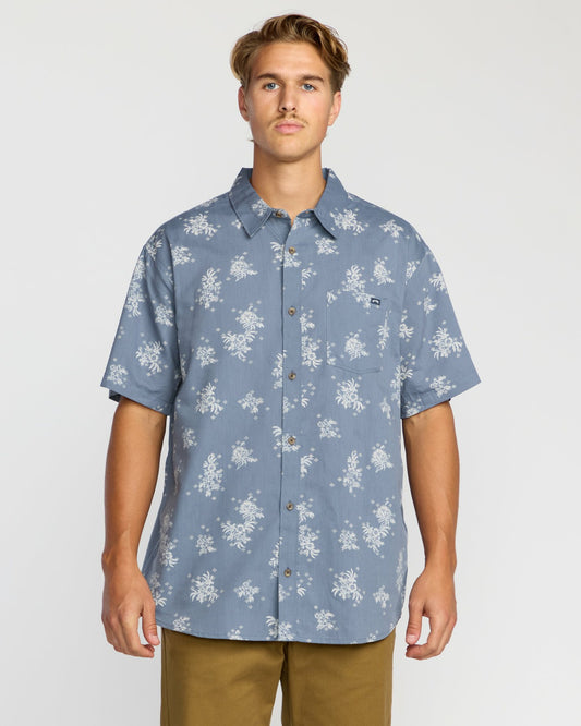 Billabong Sundays Mini Short Sleeve Shirt - Steel Blue