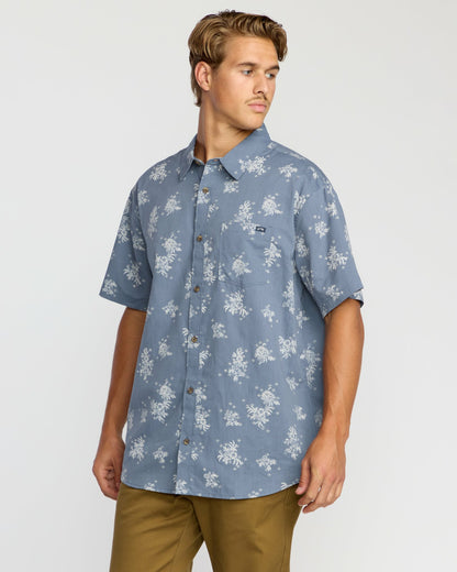 Billabong Sundays Mini Short Sleeve Shirt - Steel Blue