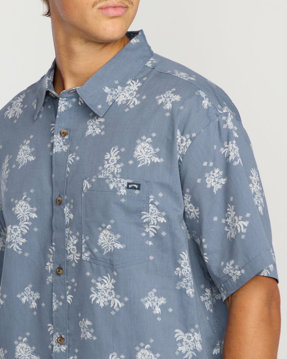 Billabong Sundays Mini Short Sleeve Shirt - Steel Blue