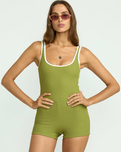 Billabong Sunrays Retro One-Piece Surf Suit - Ranger Green