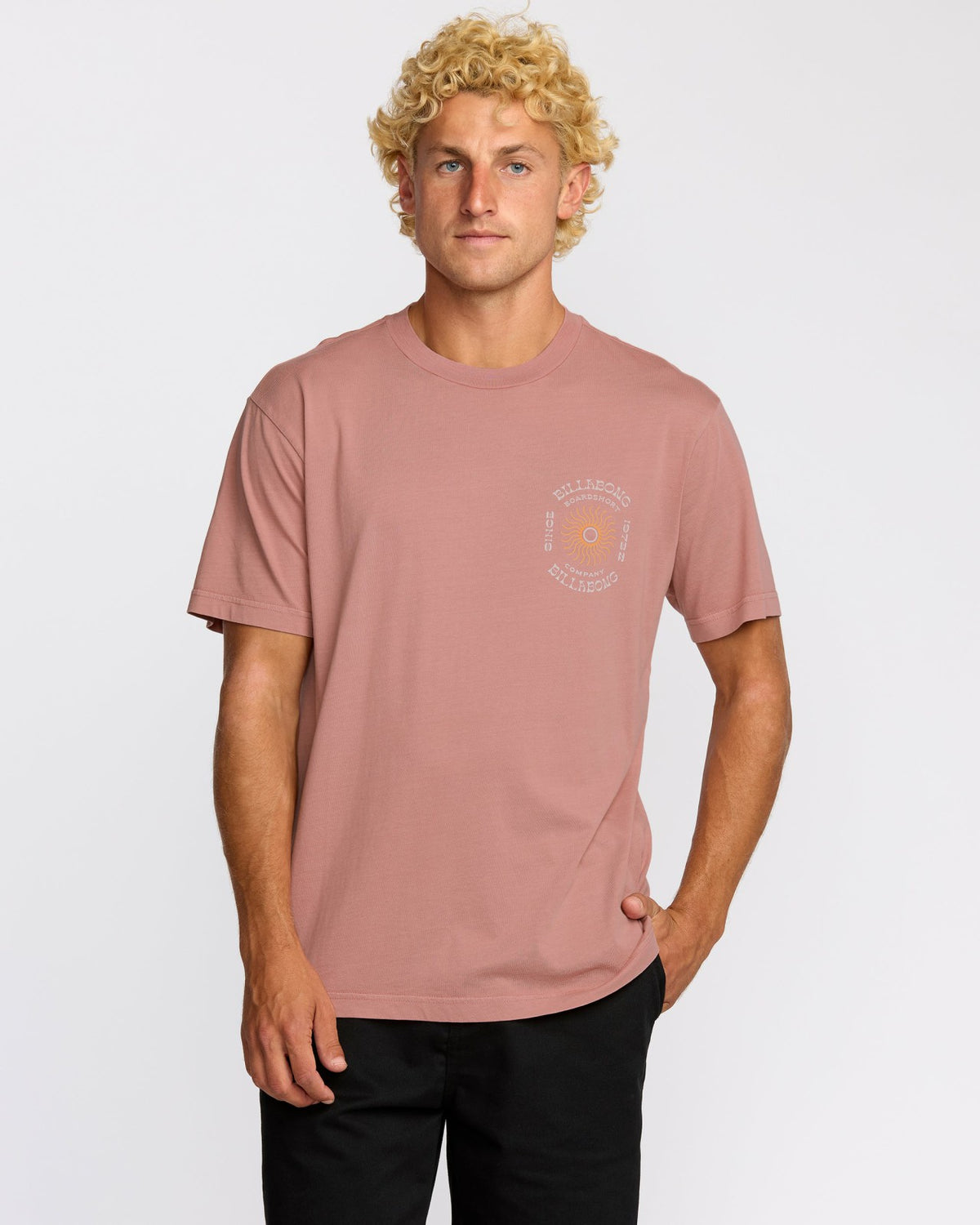 Billabong Sunrise Premium Wave Wash Short Sleeve T-Shirt - Dusty Rose