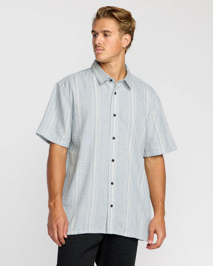 Billabong Sunshines Garage Short Sleeve Shirt - Stone Blue