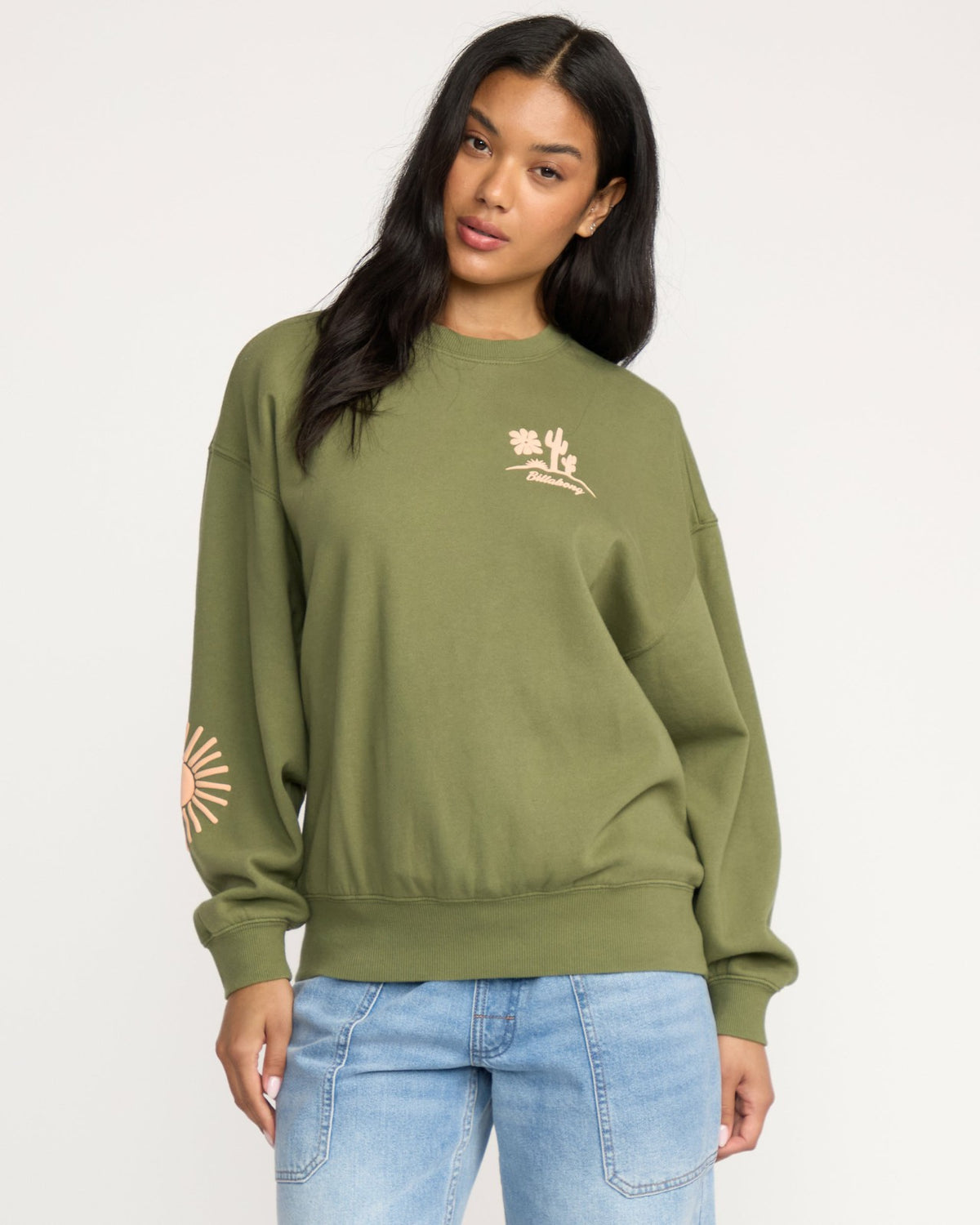 Billabong Sun Wave Livin Kendal Crewneck Sweatshirt - Luv Army